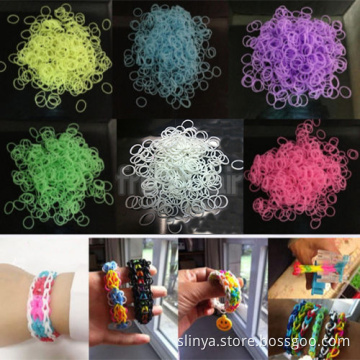 600PCS Bands 24PCS S Clips 1PC Hook Rainbow Loom Bands Bracelets Elastic Bands